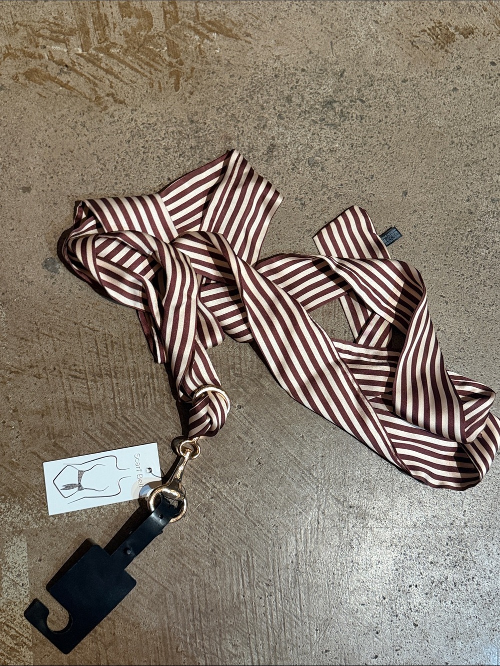 House of Harlow Striped Scarf Belt